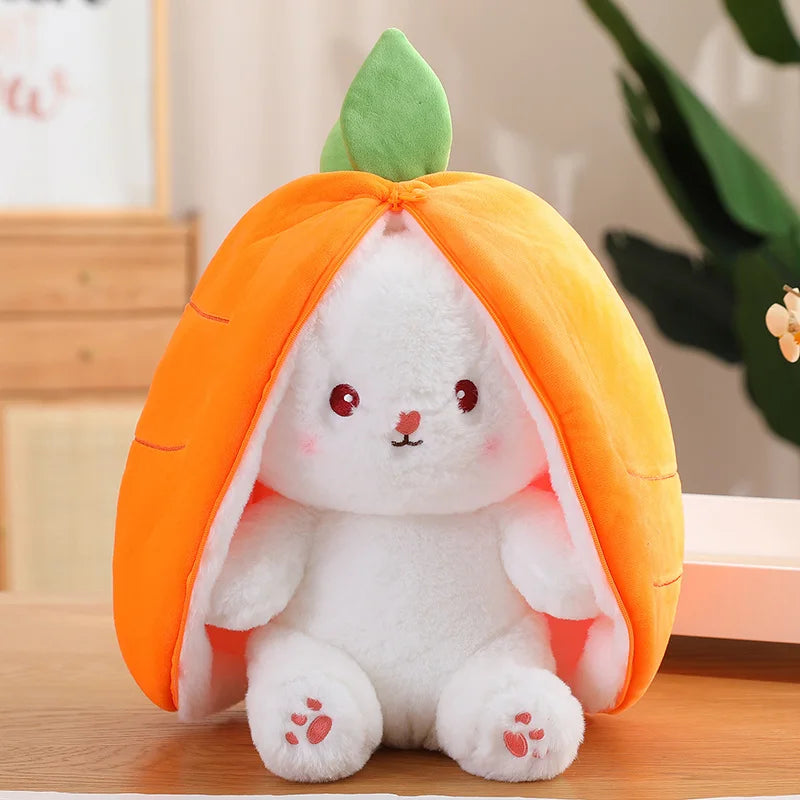 Kawaii Pink Rabbit with Carrot/Strawberry