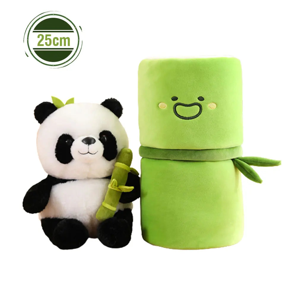 Kawaii Bamboo Tube Panda Set Plush Pillow